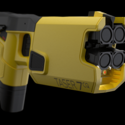 Taser weapon conducted bay cartridge defense