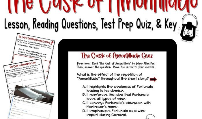 Quiz on the cask of amontillado