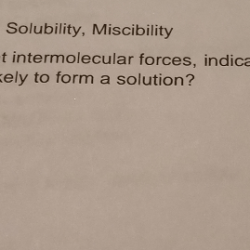 Rank these substances in order of increasing solubility in water.