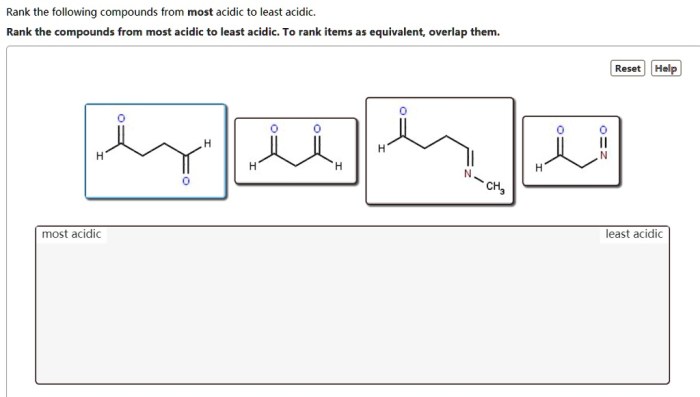 Acidic least rank most compounds has solved oh acidity transcribed problem text been show reasoning