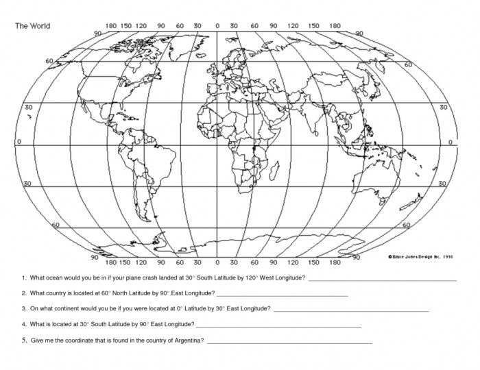 Latitude and longitude practice worksheet