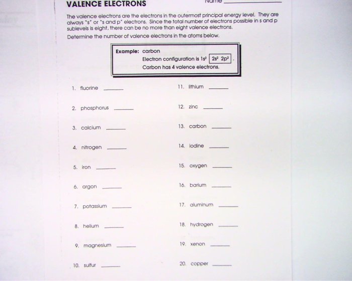 Valence electrons and ions worksheet answer key